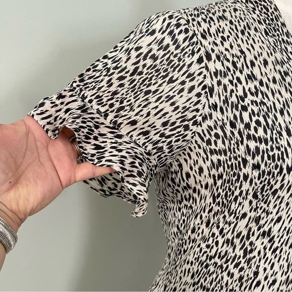 All Saints Fay Leopard print Shirt dress preowned size XS - Picture 3 of 6